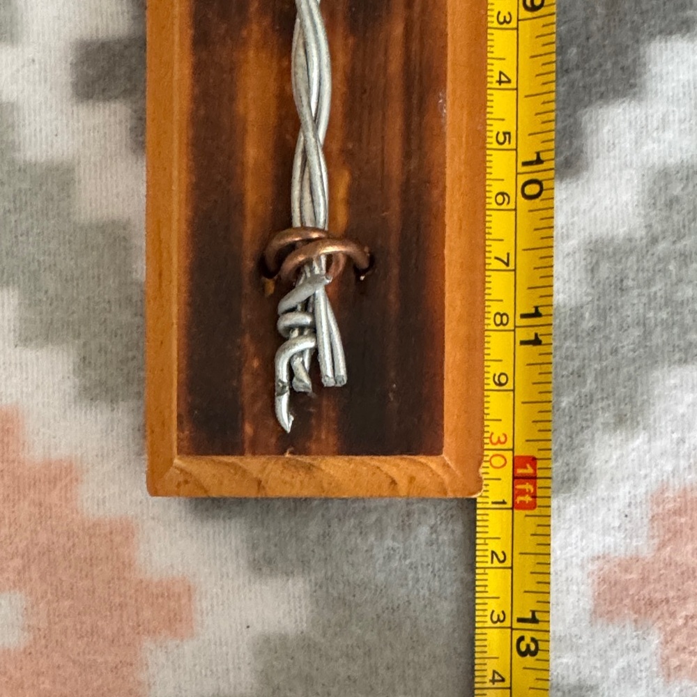 Handmade Wooden Cross with Barbed Wire Accent - Picture 6 of 8